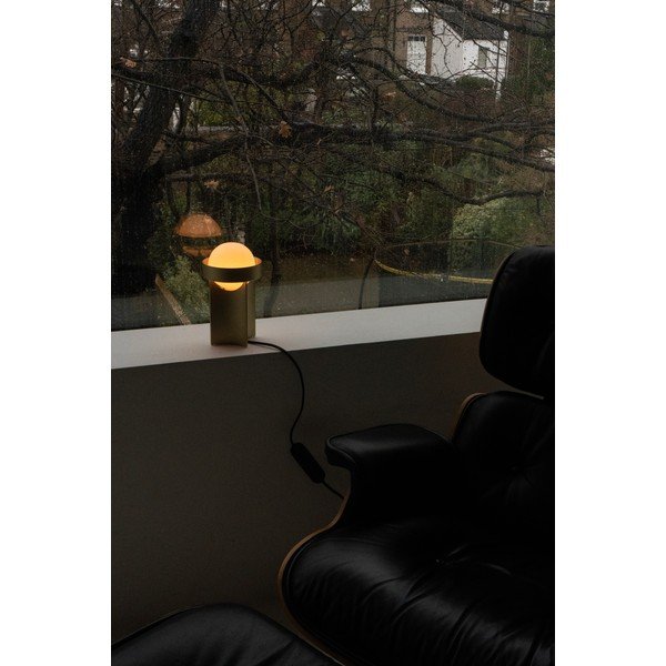 Aranyszínű dimmelhető asztali lámpa üveg búrával (magasság 22 cm) Loop – tala-image-4