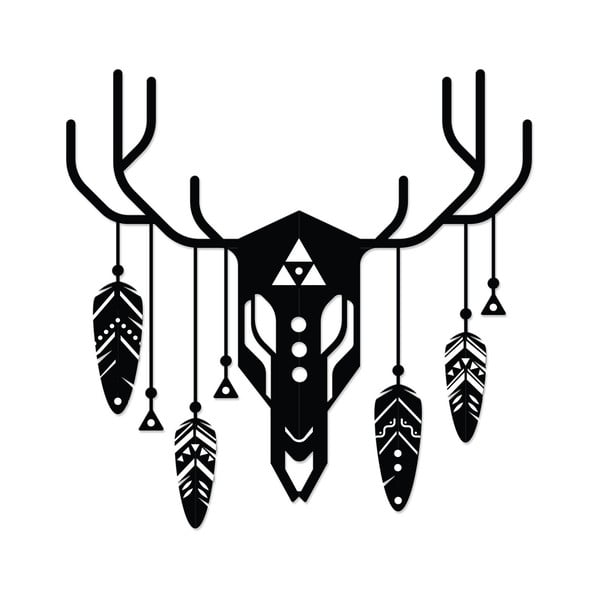 Fém fali dekoráció 60x60 cm Deer Totem – Wallity