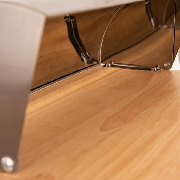 Basic rozsdamentes acél és bambusz kenyérdoboz - Orion-image-3