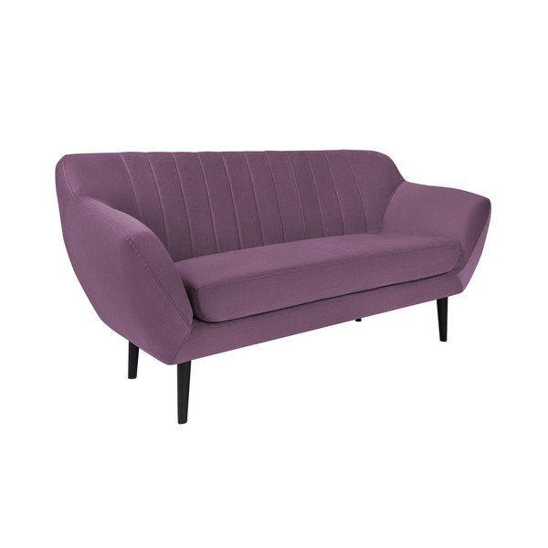 Toscane lila 2 személyes kanapé, fekete lábak - Mazzini Sofas-image-1
