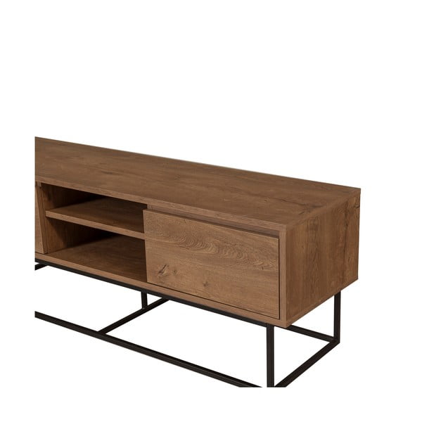 Natúr színű TV-állvány diófa dekorral 140x50 cm Rodez – Kalune Design-image-4