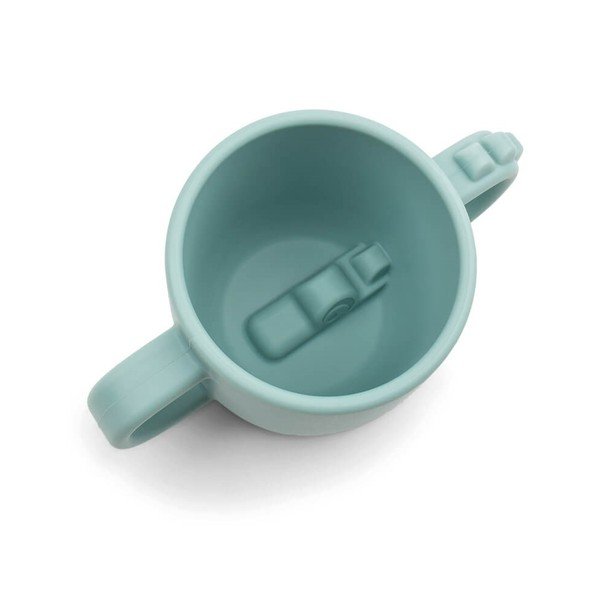 Kék szilikon gyerek bögre 170 ml Peekaboo Croco - Done by Deer-image-1