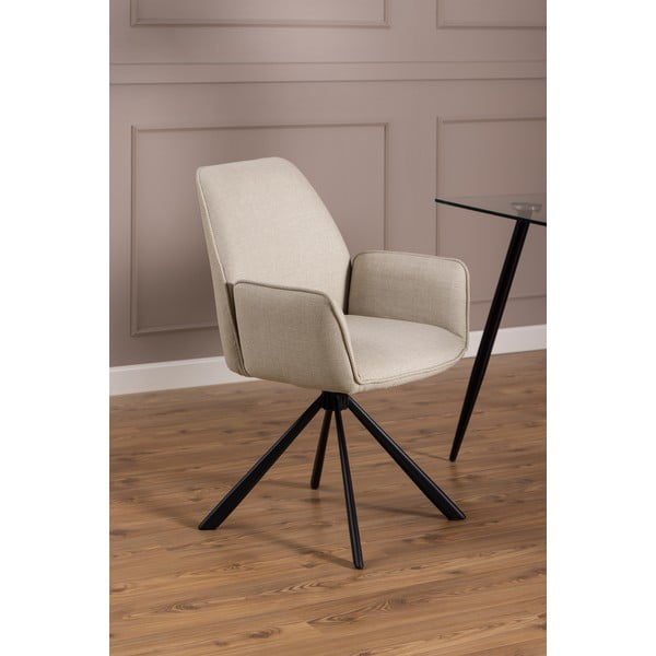 Bézs kárpitozott karfás étkezőfotel szett 2 db-os Glenda – Actona-image-1