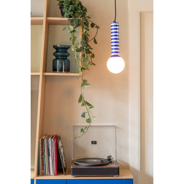 Kék fém függőlámpa ø 12 cm Rayado Retro – Leitmotiv-image-1