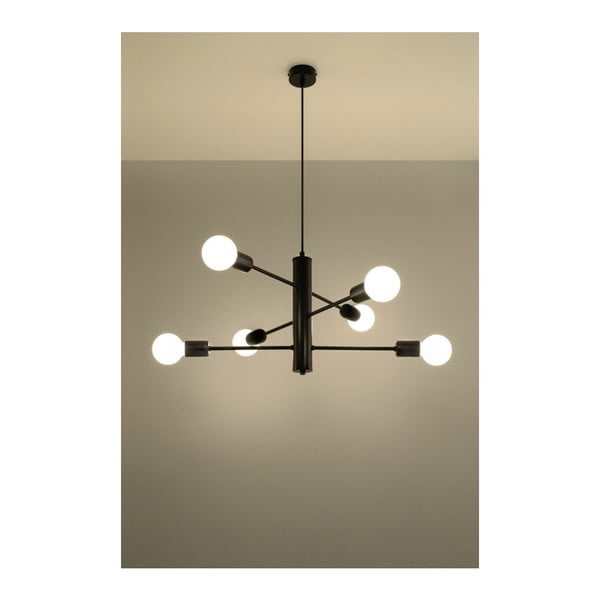 Donato 6 fekete mennyezeti lámpa - Sollux-image-1