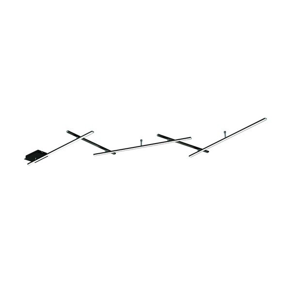 Matt fekete LED dimmelhető mennyezeti lámpa 50x245 cm Indira – Trio
