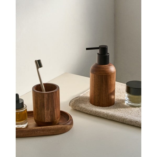 Natúr színű fa fogkefetartó pohár Senda – Kave Home-image-1