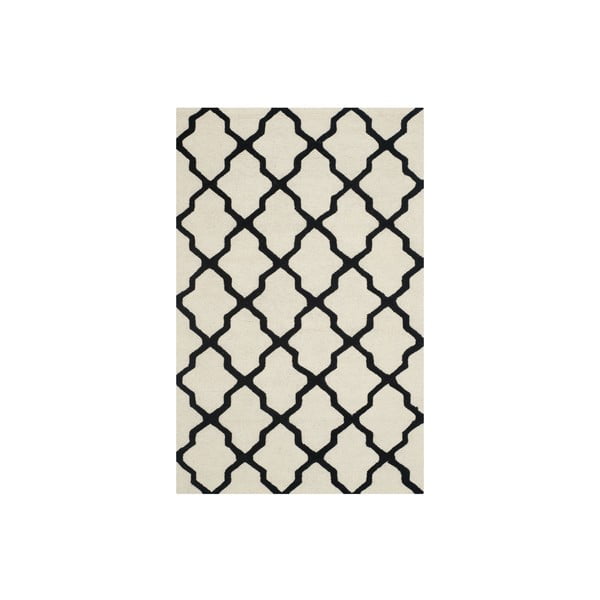 Ava fekete-fehér gyapjúszőnyeg, 243 x 152 cm - Safavieh