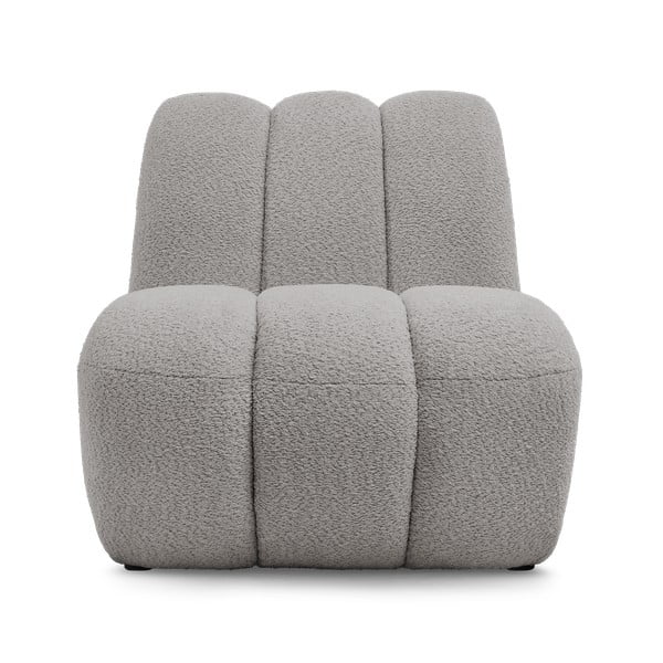 Világosszürke buklé fotel Janissaire – Bobochic Paris-image-3