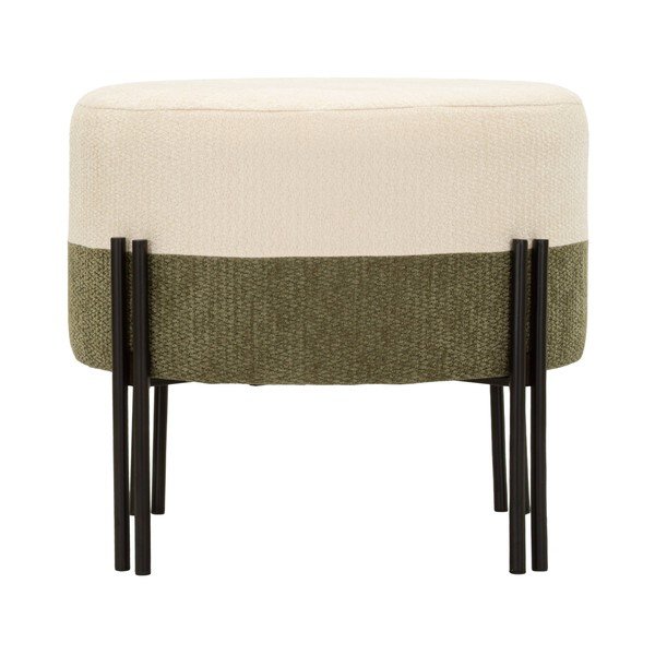 Khaki-krémszínű puff Modern Style – Mauro Ferretti-image-3