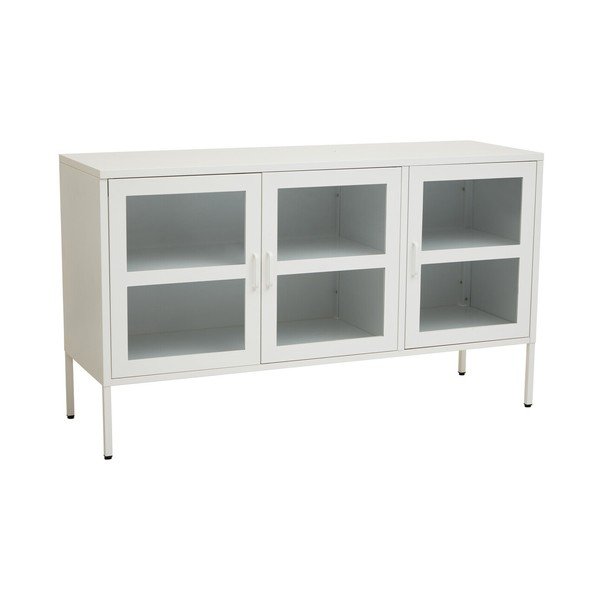 Fehér acél tálalószekrény 140x80x45 cm Acier – Premier Housewares