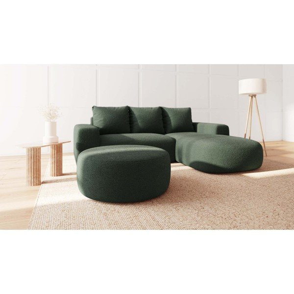 Zöld buklé puff Feiro – MESONICA-image-1