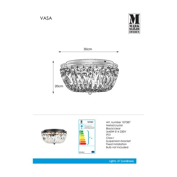 Vasa mennyezeti lámpa, ø 30 cm - Markslöjd-image-2