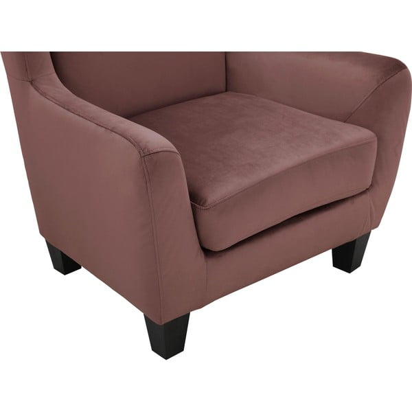 Rózsaszín bársony füles fotel Zhili - Støraa-image-1