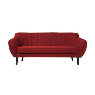 Toscane piros bársony kanapé, 188 cm - Mazzini Sofas