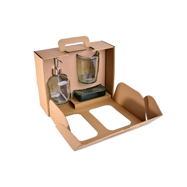 Üveg fürdőszobai kiegészítő szett Bubbles – Ego Dekor-image-4