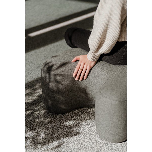 Szürke gyapjú puff Ü – noo.ma-image-2