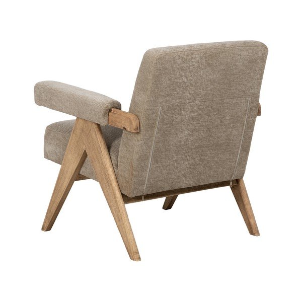Bézs zsenília fotel Rest – Ixia-image-3