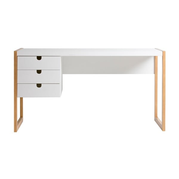 Square fehér íróasztal, 140 x 75 cm - Marckeric