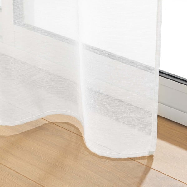 Fehér voile fényáteresztő függöny 400x240 cm Lissea – douceur d'intérieur-image-3