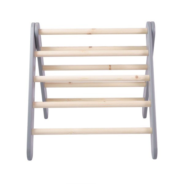 Szürke borovi fenyő pikler háromszög 60x60x60 cm Montessori – Meowbaby-image-3