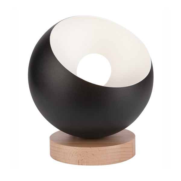 Fekete asztali lámpa (magasság 19 cm) Ava – LAMKUR