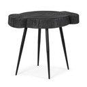 Fekete dohányzóasztal akácfa asztallappal 35x45 cm Zakia – Bizzotto