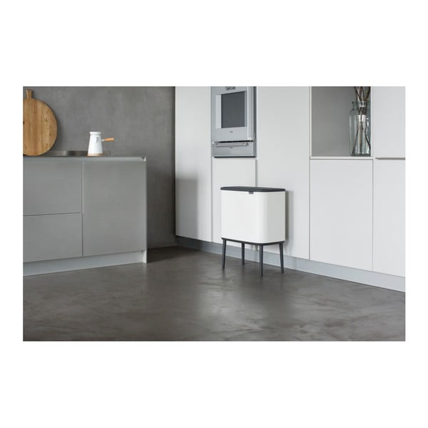 Fehér acél érintésre nyíló szelektív szemetes 34 l Bo Touch Bin – Brabantia-image-1