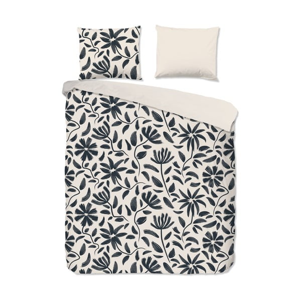 Fekete-bézs kétszemélyes-hosszabbított pamut ágyneműhuzat 200x220 cm Emilia – Good Morning