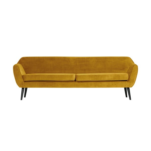 Rocco sárga bársony kanapé, 230 cm - WOOOD