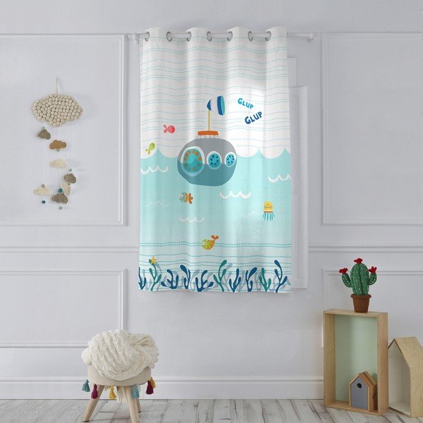 Sea Life pamut gyerekfüggöny, 135 x 180 cm - Moshi Moshi-image-1