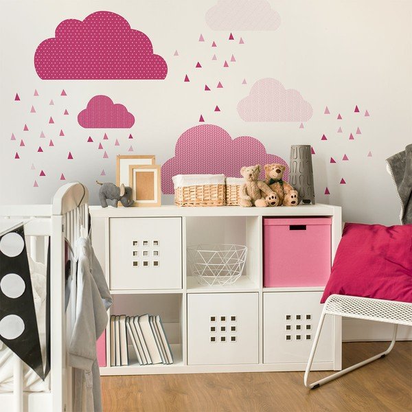 Scandinavian Clouds rózsaszín falmatrica - Ambiance-image-3