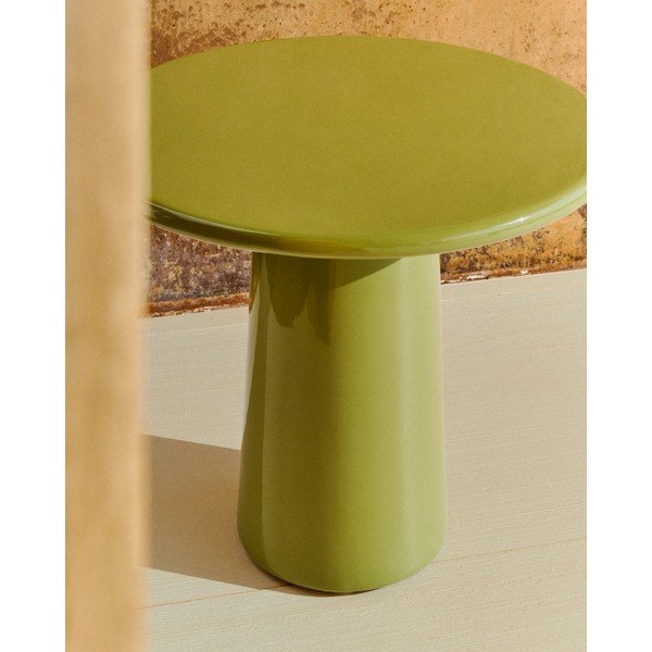 Beton kerek kerti dohányzóasztal ø 65 cm Albanella – Kave Home-image-3