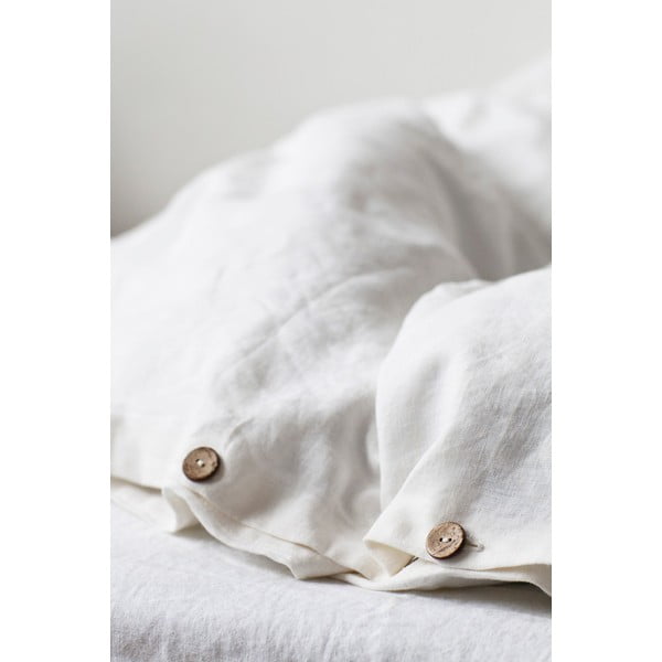 Fehér len paplanhuzat, 200 x 200 cm - Linen Tales-image-3