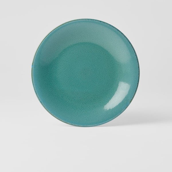 Peacock türkizkék kerámia tányér, ø 21 cm - MIJ