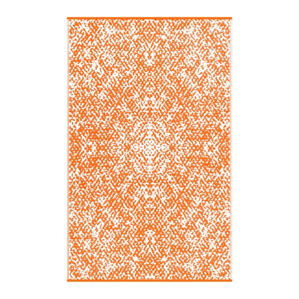 Gatra narancssárga-fehér, kül- és beltérre is alkalmas, kétoldalas szőnyeg, 120 x 180 cm - Green Decore
