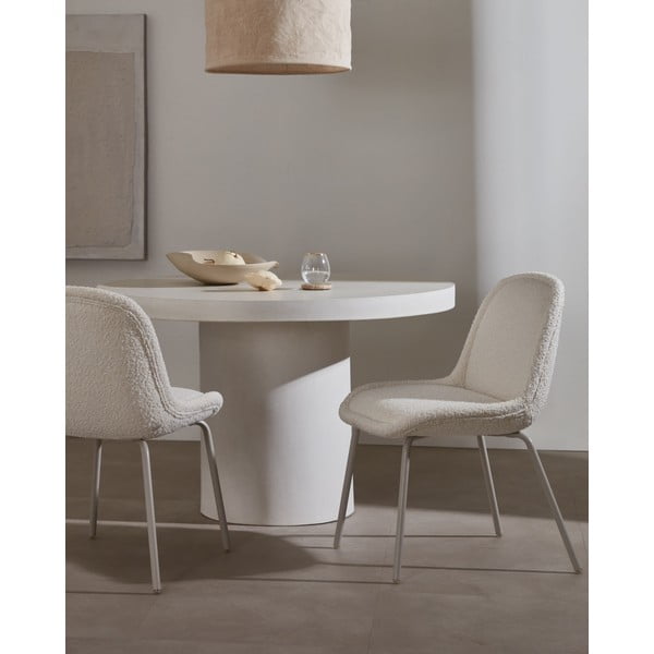 Beton kerek kerti étkezőasztal ø 120 cm Aiguablava – Kave Home-image-1