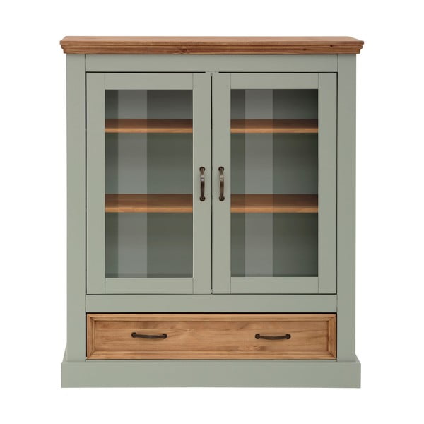 Világoszöld borovi fenyő tálalószekrény 100x120 cm Selma – Støraa