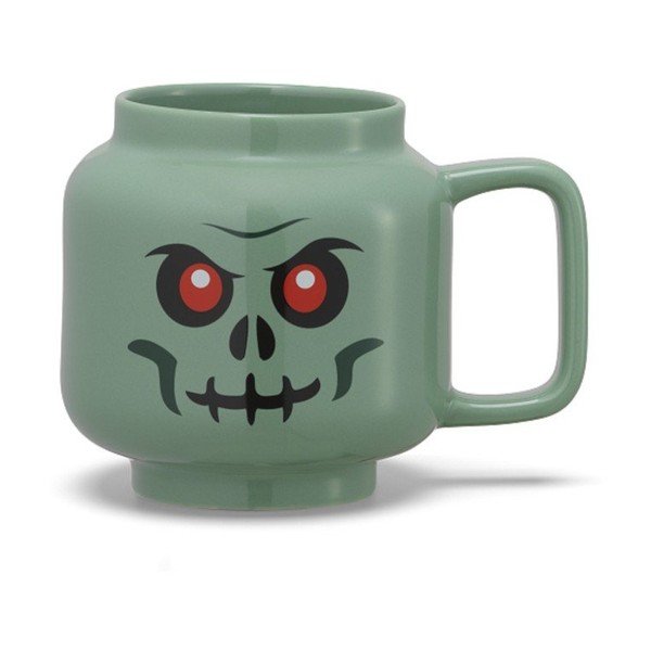 Zöld kerámia gyerek bögre lattéhoz 255 ml Skeleton – LEGO®