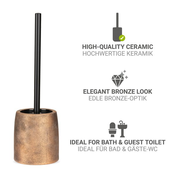 Bronzszínű kerámia WC-kefe Tremea – Wenko-image-2