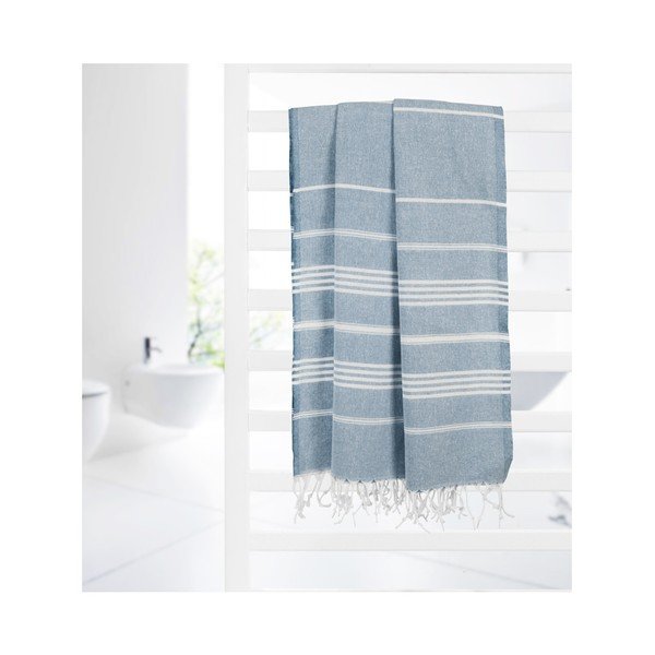 Classic kék hammam fürdőlepedő, 180 x 100 cm - Kate Louise-image-2