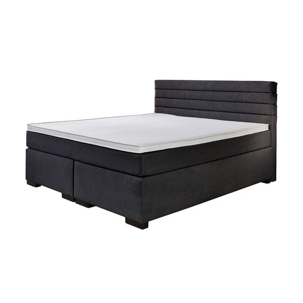 Fekete boxspring ágy 180x200 cm Kokomo – Rojaplast