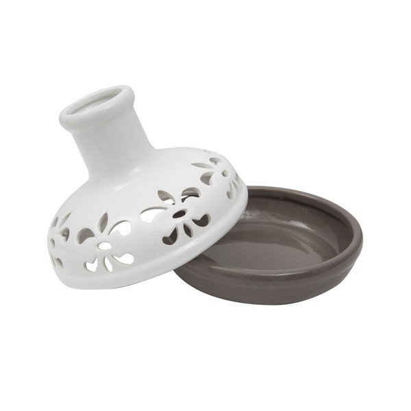 Bottle barna-fehér porcelán váza - Mauro Ferretti-image-1