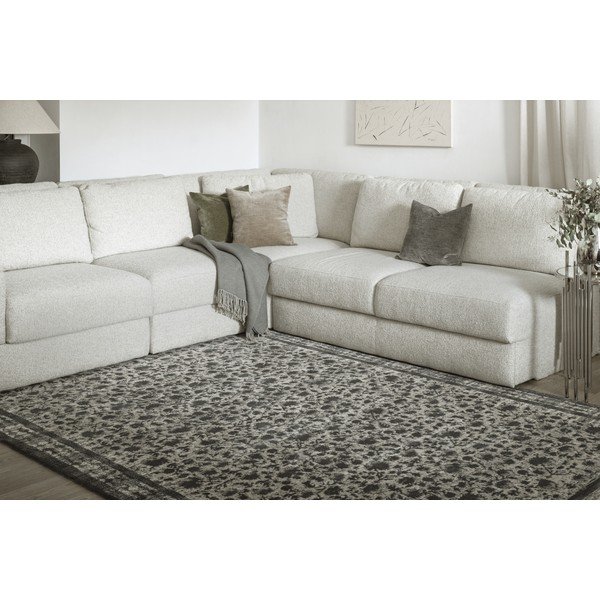 Antracitszürke gyapjú szőnyeg 200x300 cm Agnus Classic – Agnella-image-1