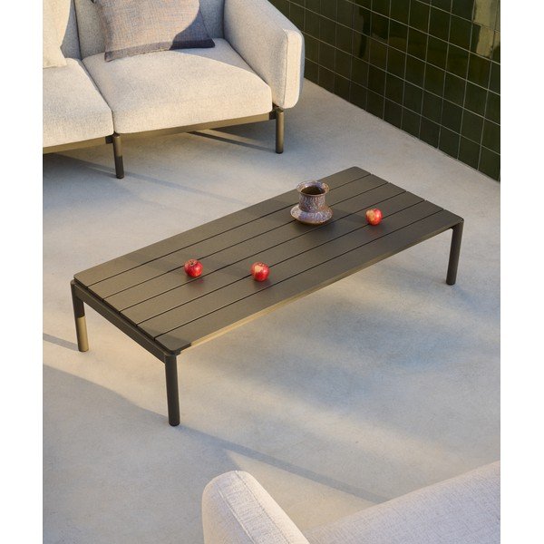Fém kerti dohányzóasztal 63x149 cm Sorells – Kave Home-image-1