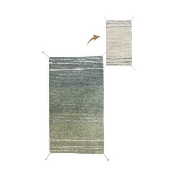 Zöld-kék pamut szőnyeg 80x140 cm Twin Vintage – Lorena Canals