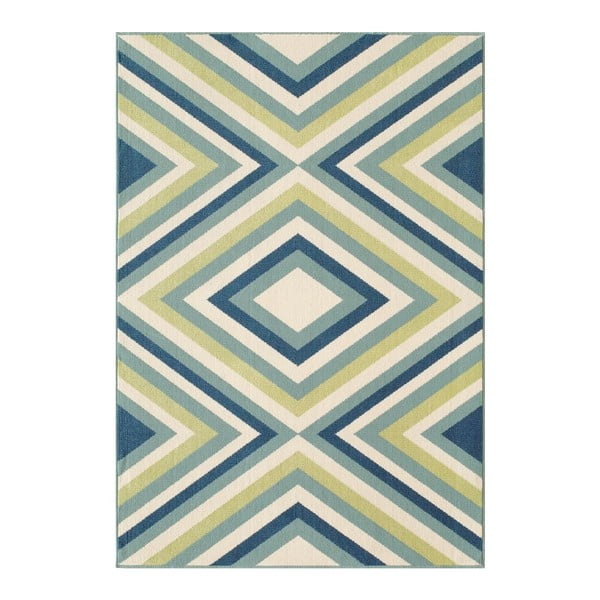 Rombi zöld-kék kültéri szőnyeg, 160 x 230 cm - Floorita
