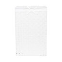 Laundry Basket Linen fehér, fedeles szennyeskosár, magasság 60 cm - Compactor