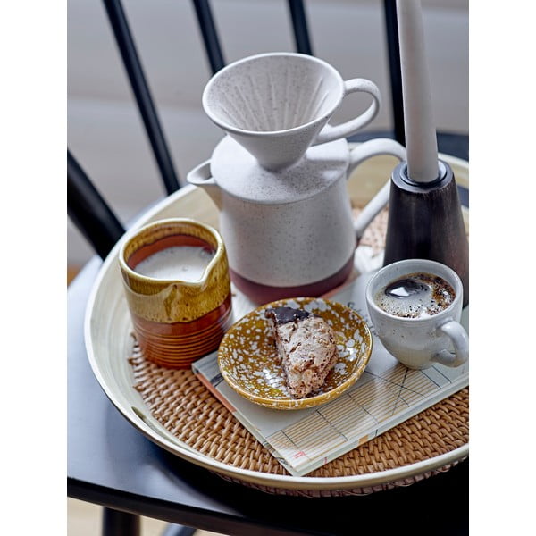 Franz barna-fehér agyagkerámia kávéskanna, 500 ml - Bloomingville-image-1