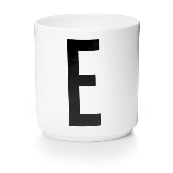 Personal E fehér porcelánbögre - Design Letters